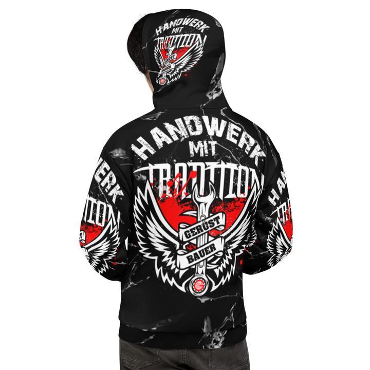 Gerüstbauer Hoodie Fullprint www.geruestbauershop.de