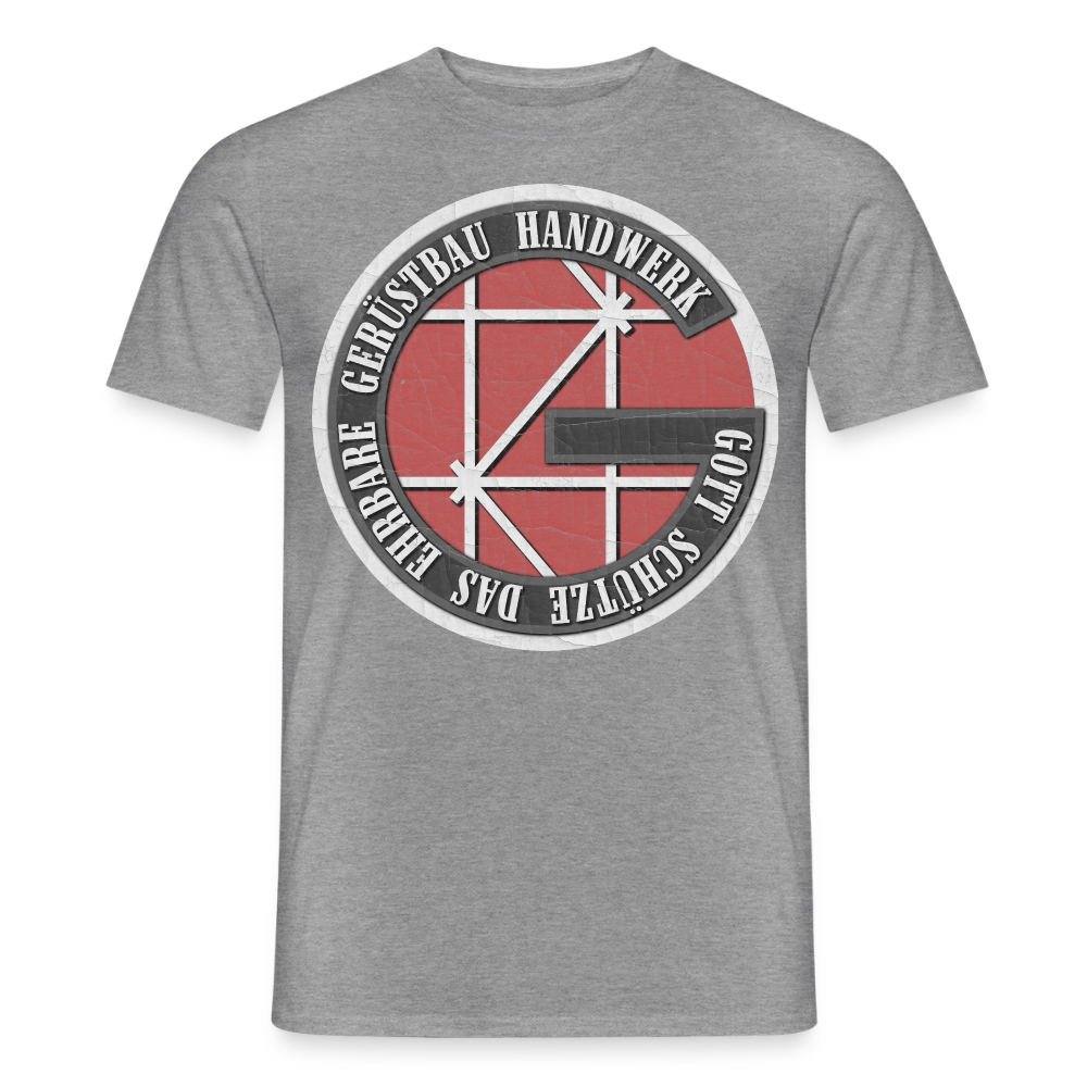 Gott schütze das Gerüstbauer Handwerk - T-Shirt - Graphit meliert
