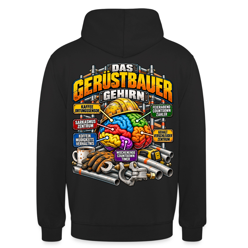 Das Gerüstbauer Gehirn Hoodie - Schwarz