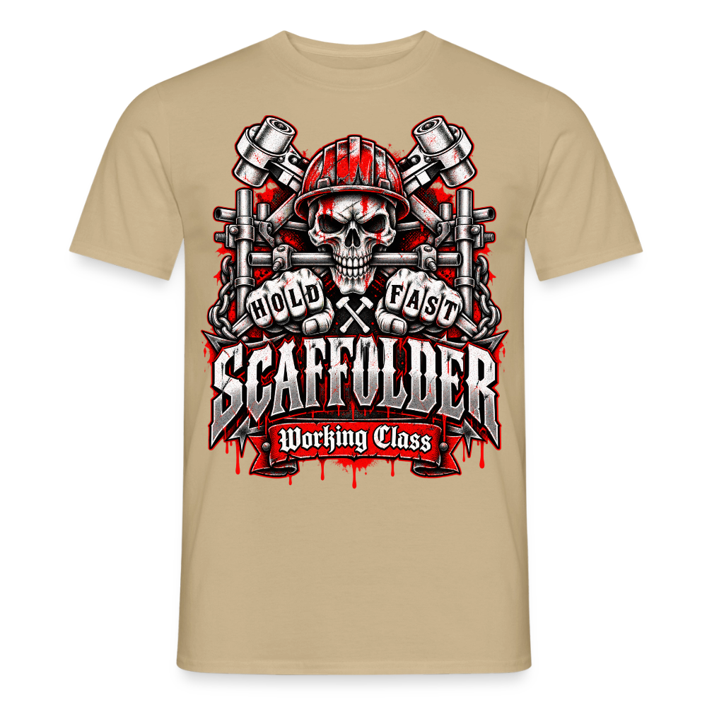 Scaffolder Working Class - Männer T-Shirt - Sandbeige