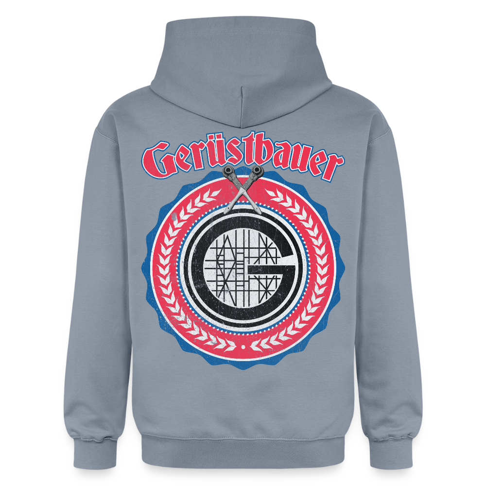 Gerüstbauer Ratschen Zunftw. - Midweight Hoodie Brust + Rücken - Blau