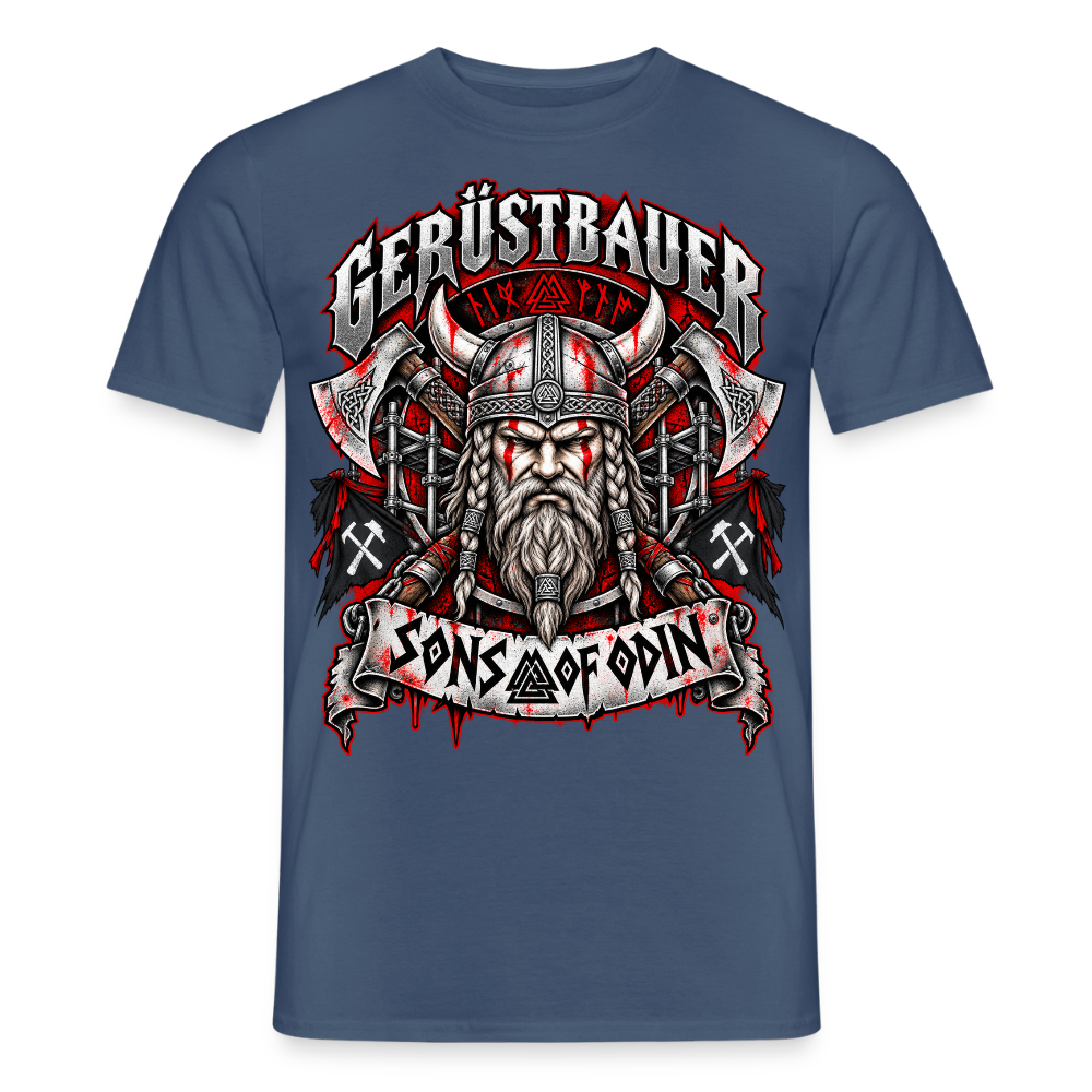 Gerüstbauer Viking - Männer T-Shirt - Dunkles Denimblau