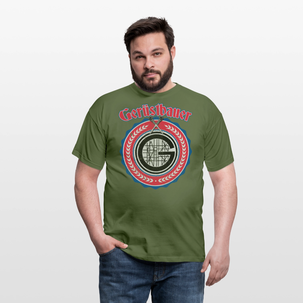 Gerüstbauer Ratschen Zunftwappen - Männer T-Shirt - Militärgrün