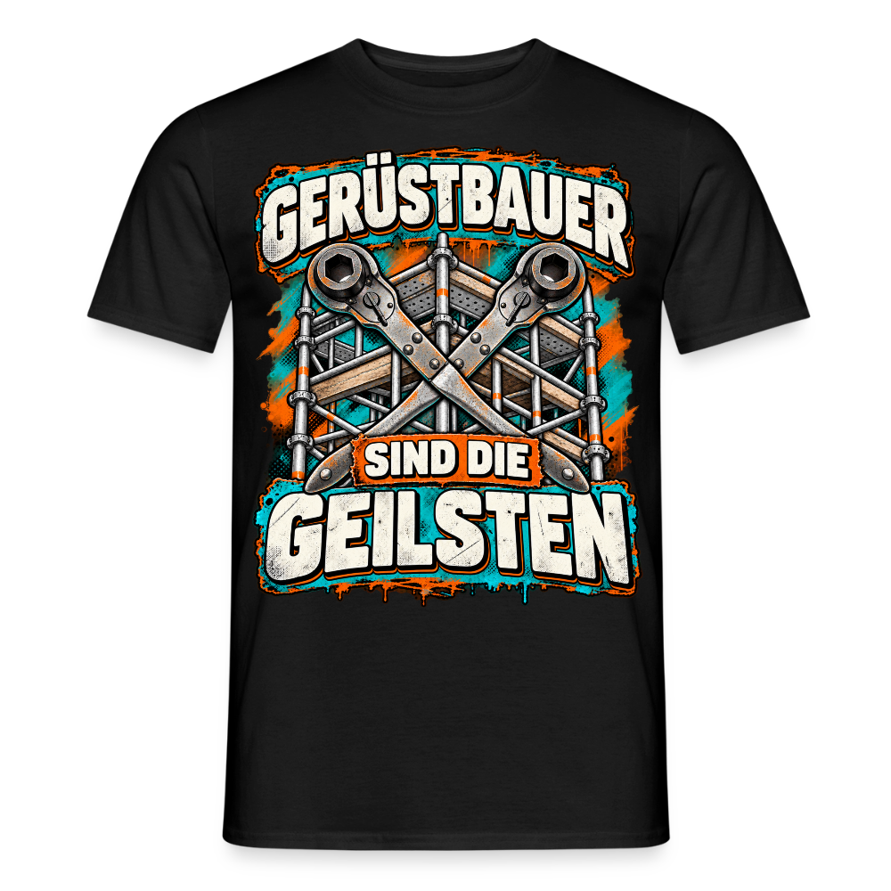 Gerüstbauer sin die Geilsten - Männer T-Shirt - Schwarz