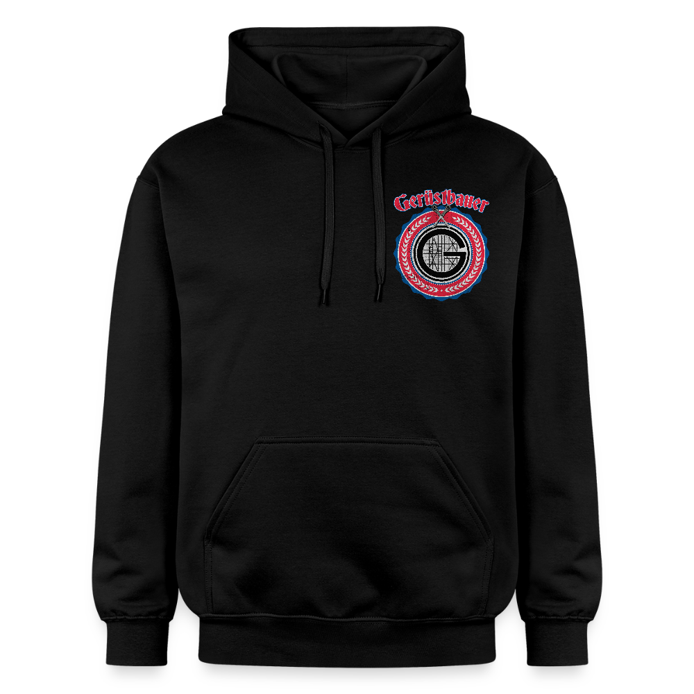 Gerüstbauer Ratschen Zunftw. - Midweight Hoodie Brust + Rücken - Schwarz