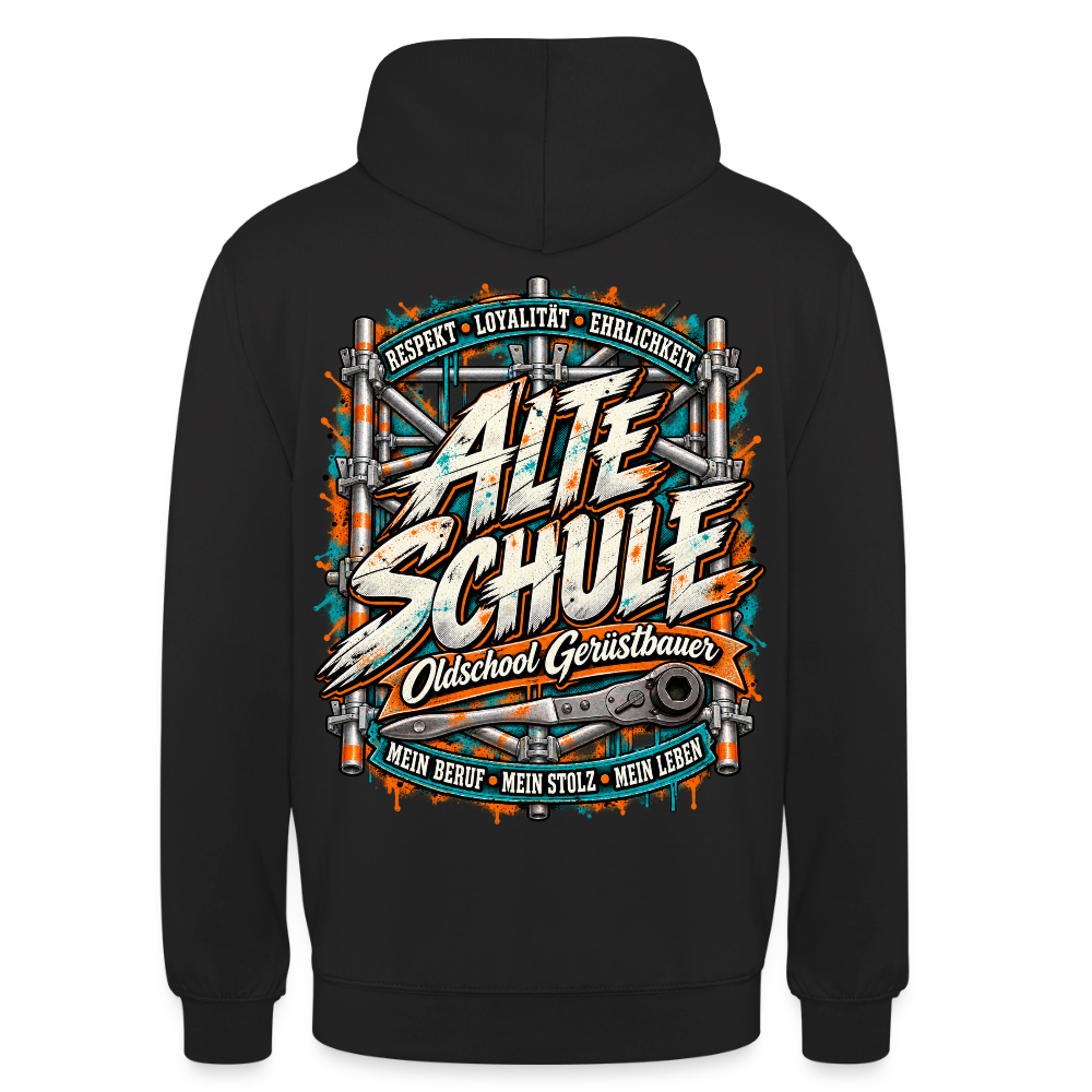 Gerüstbauer Alte Schule Hoodie - Schwarz