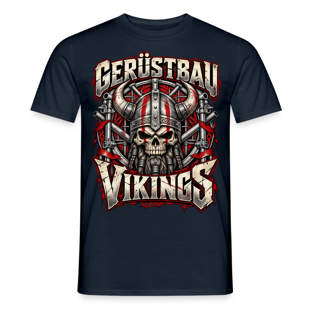 Gerüstbau Vikings - Männer T-Shirt - Navy
