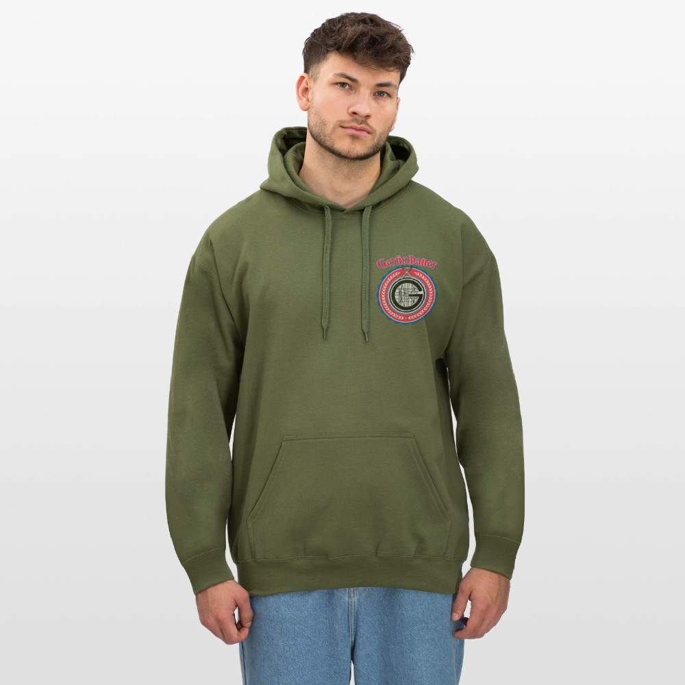 Gerüstbauer Ratschen Zunftw. - Midweight Hoodie Brust + Rücken - Militärgrün