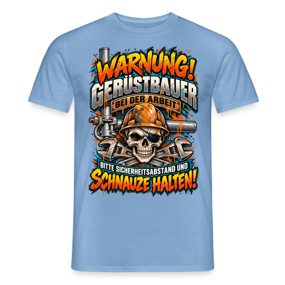Warnung Gerüstbauer - Männer T-Shirt - Carolina Blue