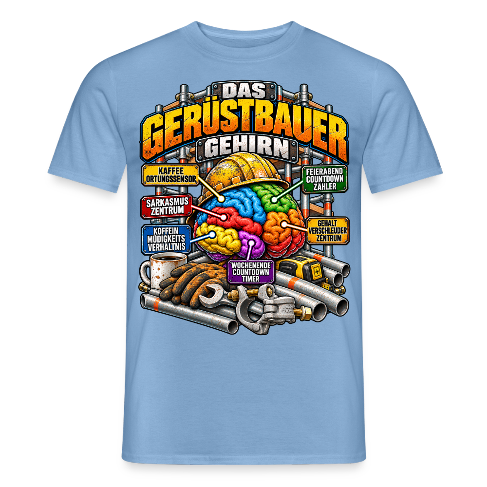 Das Gerüstbauer Gehirn - Männer T-Shirt - Carolina Blue