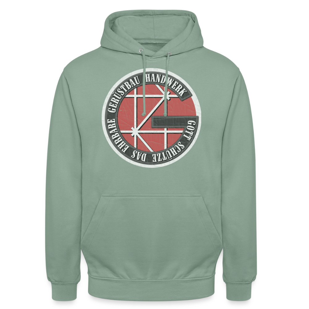 Gott schütze - Gerüstbauer Hoodie - Graugrün