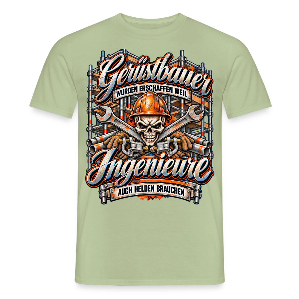 Gerüstbauer Ingenieure - Männer T-Shirt - Sage