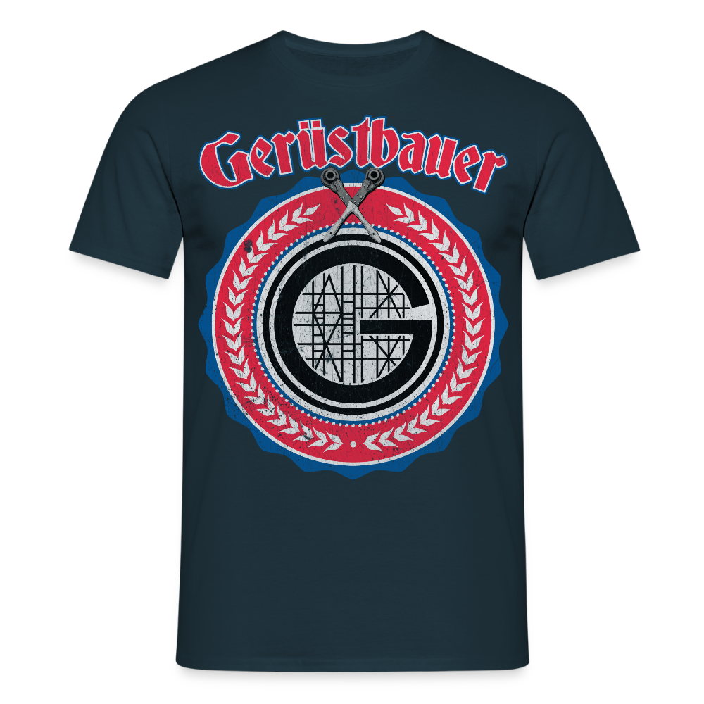 Gerüstbauer Ratschen Zunftwappen - Männer T-Shirt - Navy