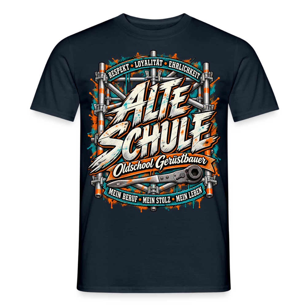 Gerüstbauer Alte Schule - Männer T-Shirt - Navy