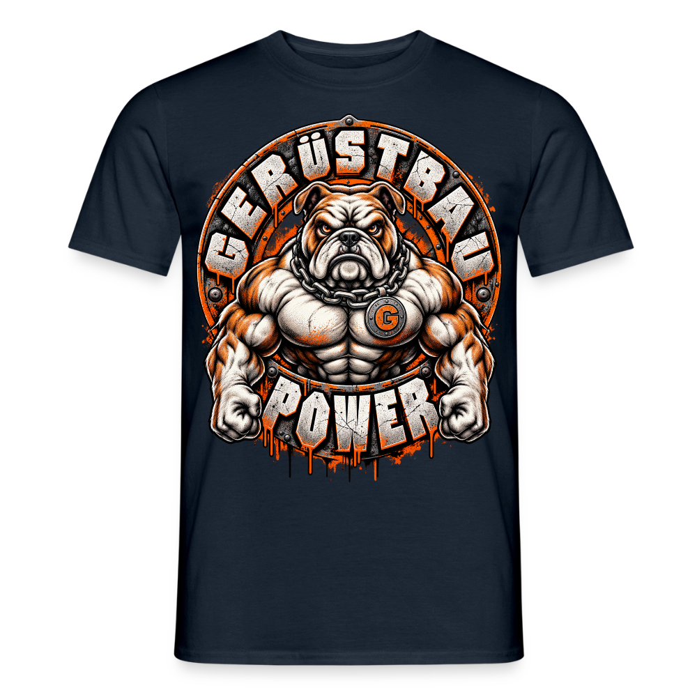 Gerüstbau Power - Männer T-Shirt - Navy