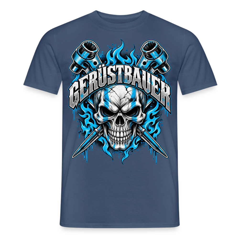 Gerüstbauer Ratsche - Männer T-Shirt - Dunkles Denimblau