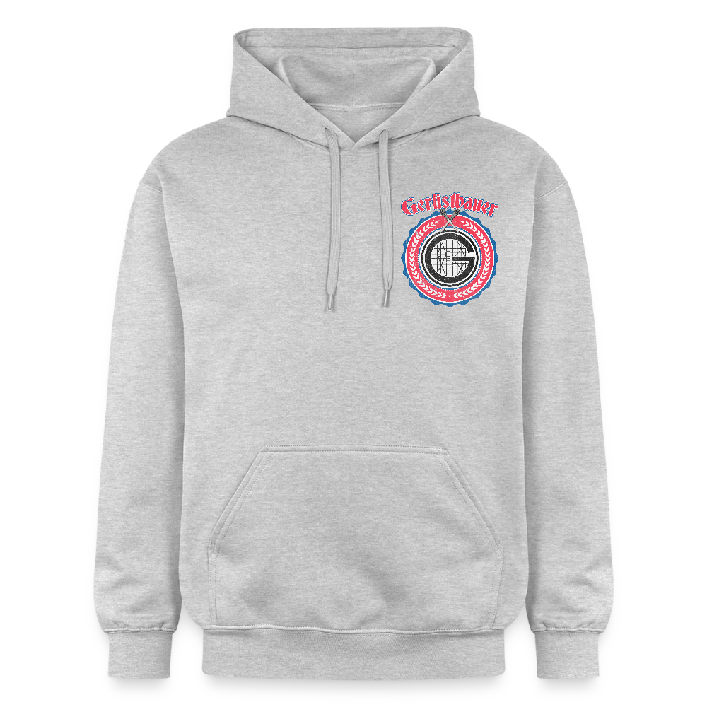 Gerüstbauer Ratschen Zunftw. - Midweight Hoodie Brust + Rücken - Hellgrau meliert