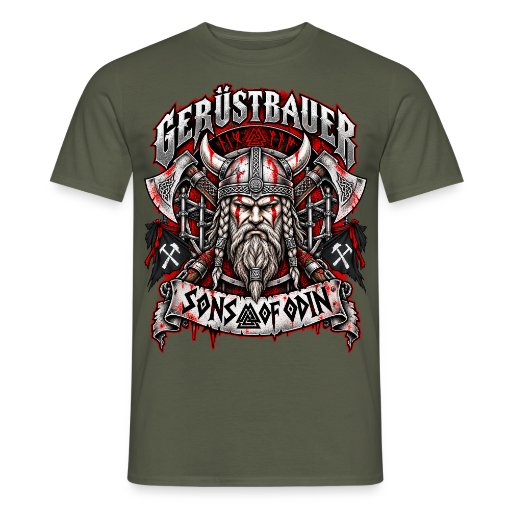 Gerüstbauer Viking - Männer T-Shirt - Militärgrün