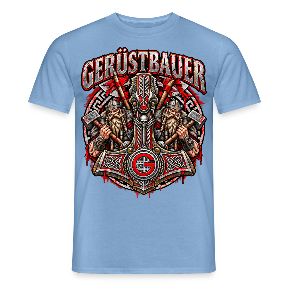 Gerüsbauer Thors Hammer - Männer T-Shirt - Carolina Blue