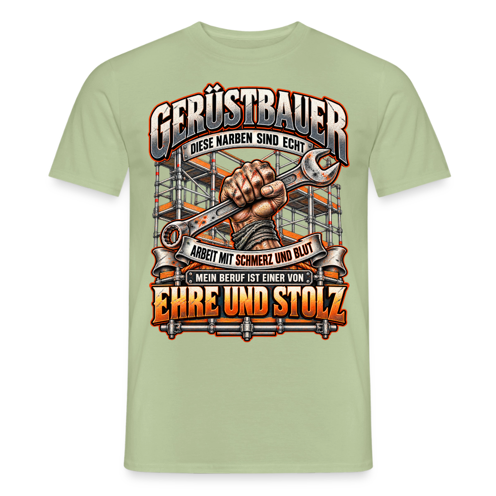 Gerüstbauer diese Narben sind echt - Männer T-Shirt - Sage