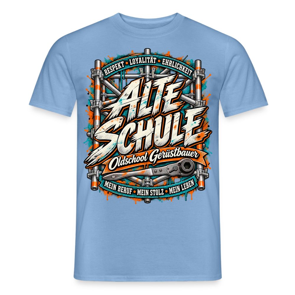 Gerüstbauer Alte Schule - Männer T-Shirt - Carolina Blue