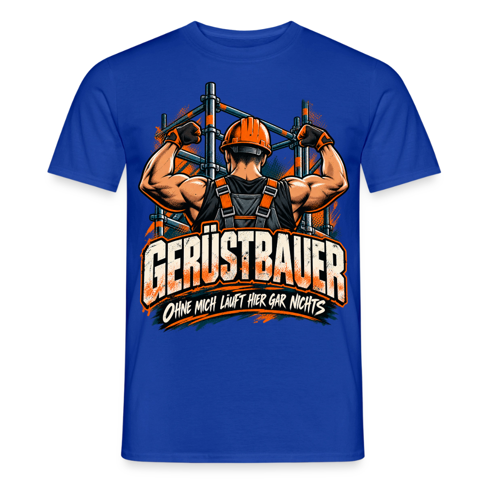 Gerüstbauer ohne mich läuft hier nichts - Männer T-Shirt - Dunkelblau