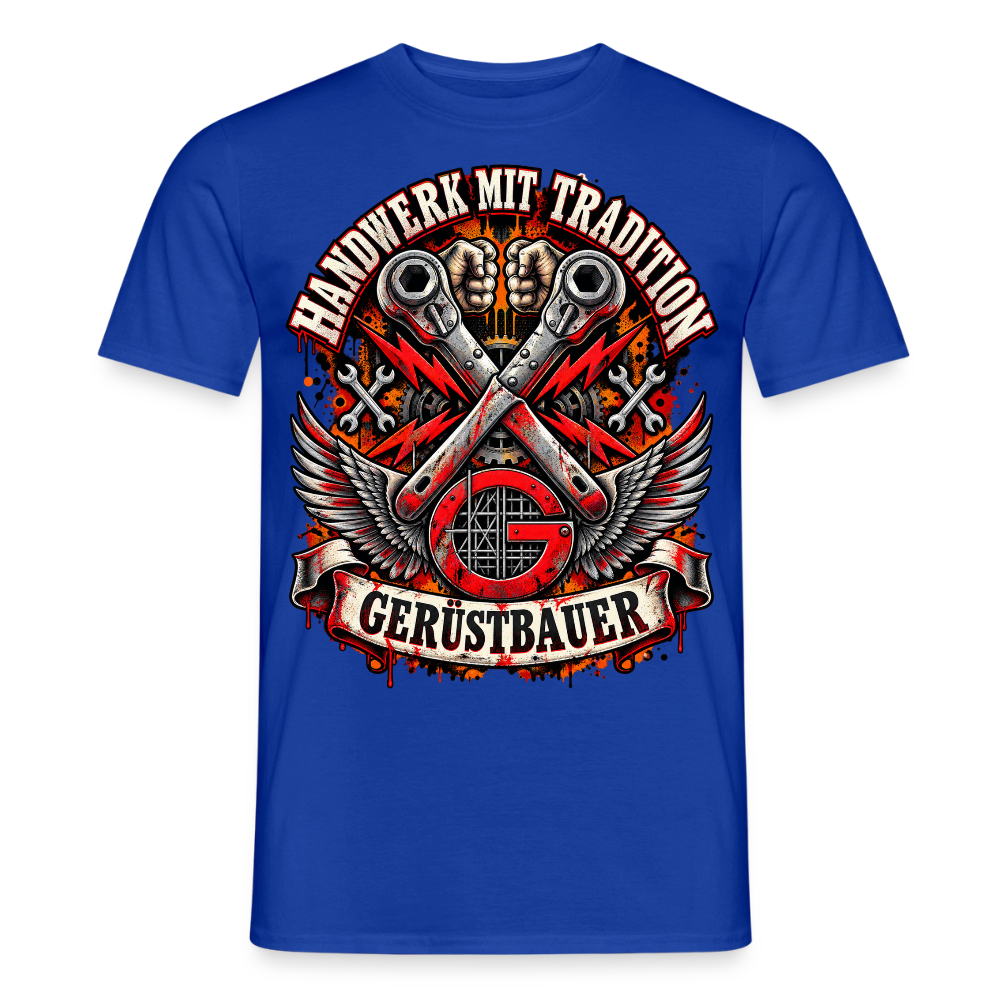Gerüstbauer Handwerk mit Tradition - Männer T-Shirt - Dunkelblau