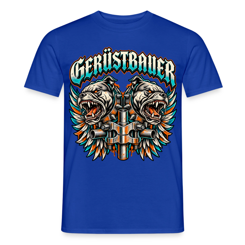 Gerüstbauer Hunde Flügel - Männer T-Shirt - Dunkelblau