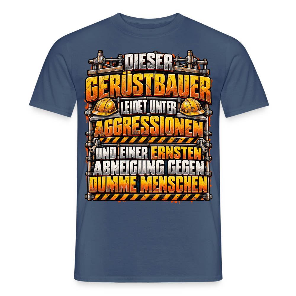 Dieser Gerüstbauer - Männer T-Shirt - Dunkles Denimblau