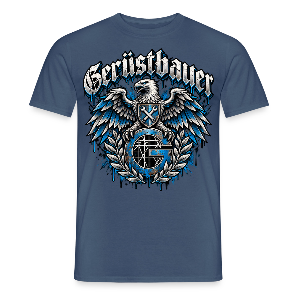 Gerüstbauer Adler - Männer T-Shirt - Dunkles Denimblau