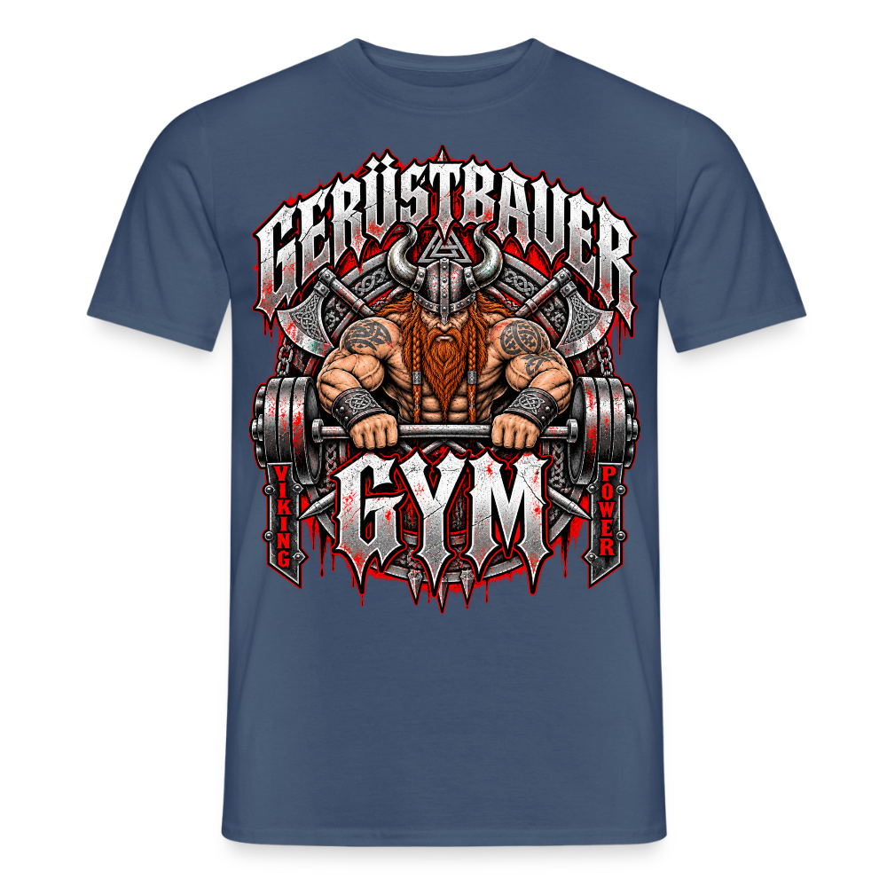 Gerüstbauer GYM - Männer T-Shirt - Dunkles Denimblau