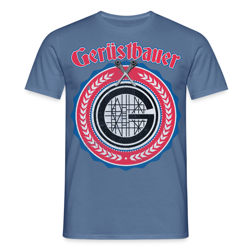 Gerüstbauer Ratschen Zunftwappen - Männer T-Shirt - Taubenblau