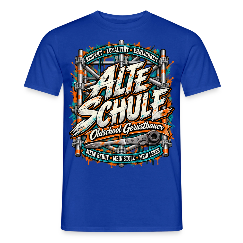 Gerüstbauer Alte Schule - Männer T-Shirt - Dunkelblau