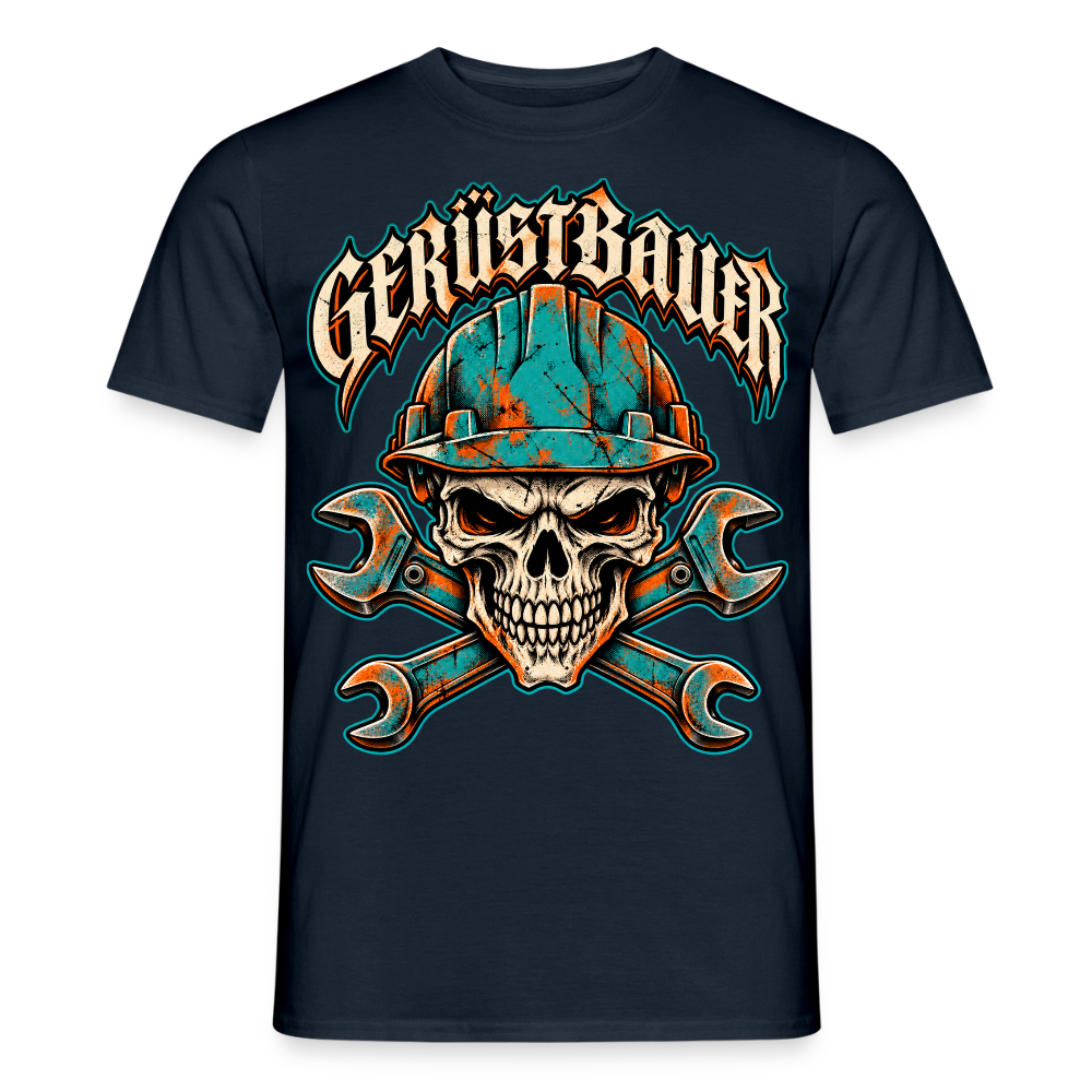 Gerüstbauer Schädel - Männer T-Shirt - Navy