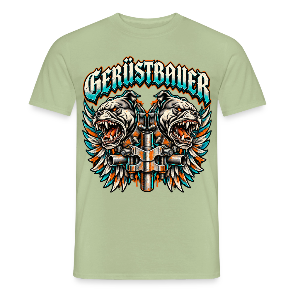 Gerüstbauer Hunde Flügel - Männer T-Shirt - Sage