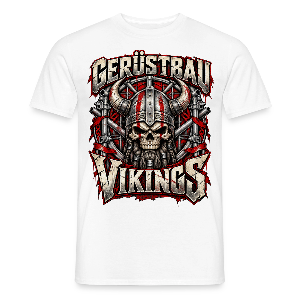 Gerüstbau Vikings - Männer T-Shirt - Weiß