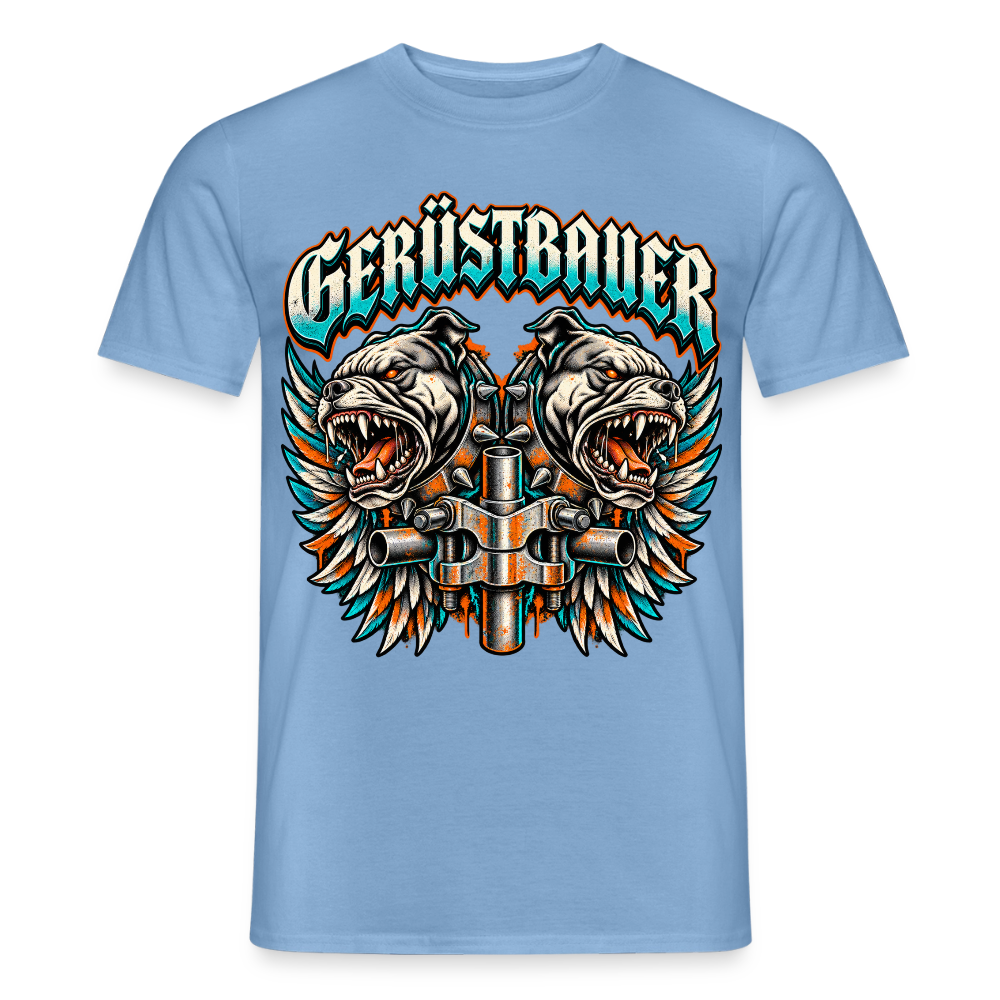 Gerüstbauer Hunde Flügel - Männer T-Shirt - Carolina Blue