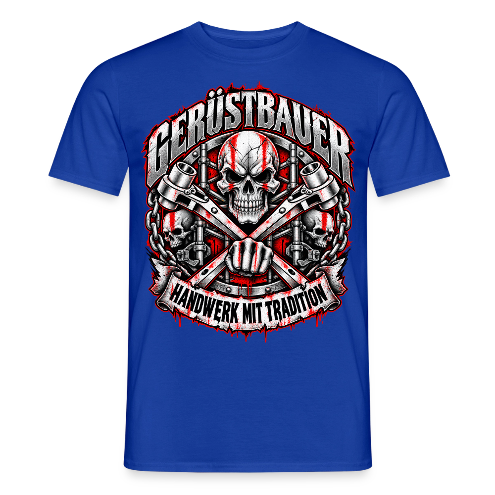 Gerüstbauer Schädel Ratsche - Männer T-Shirt - Dunkelblau