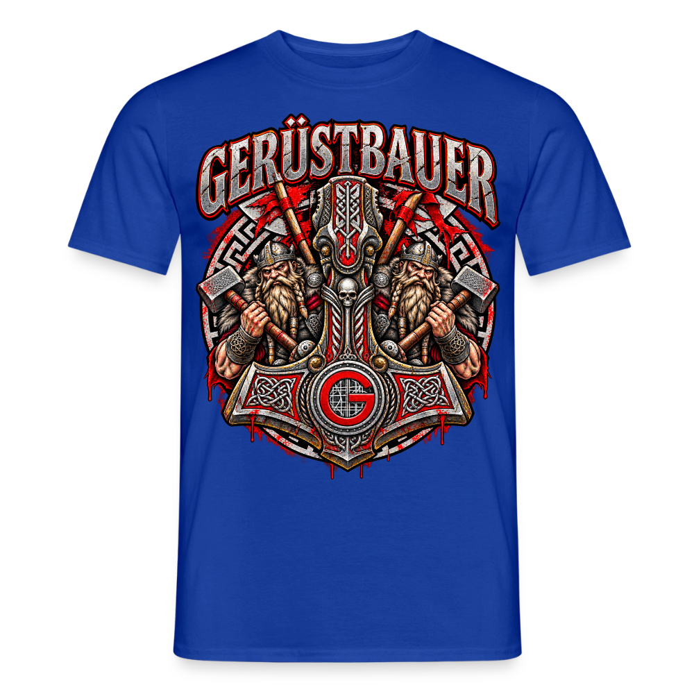 Gerüsbauer Thors Hammer - Männer T-Shirt - Dunkelblau