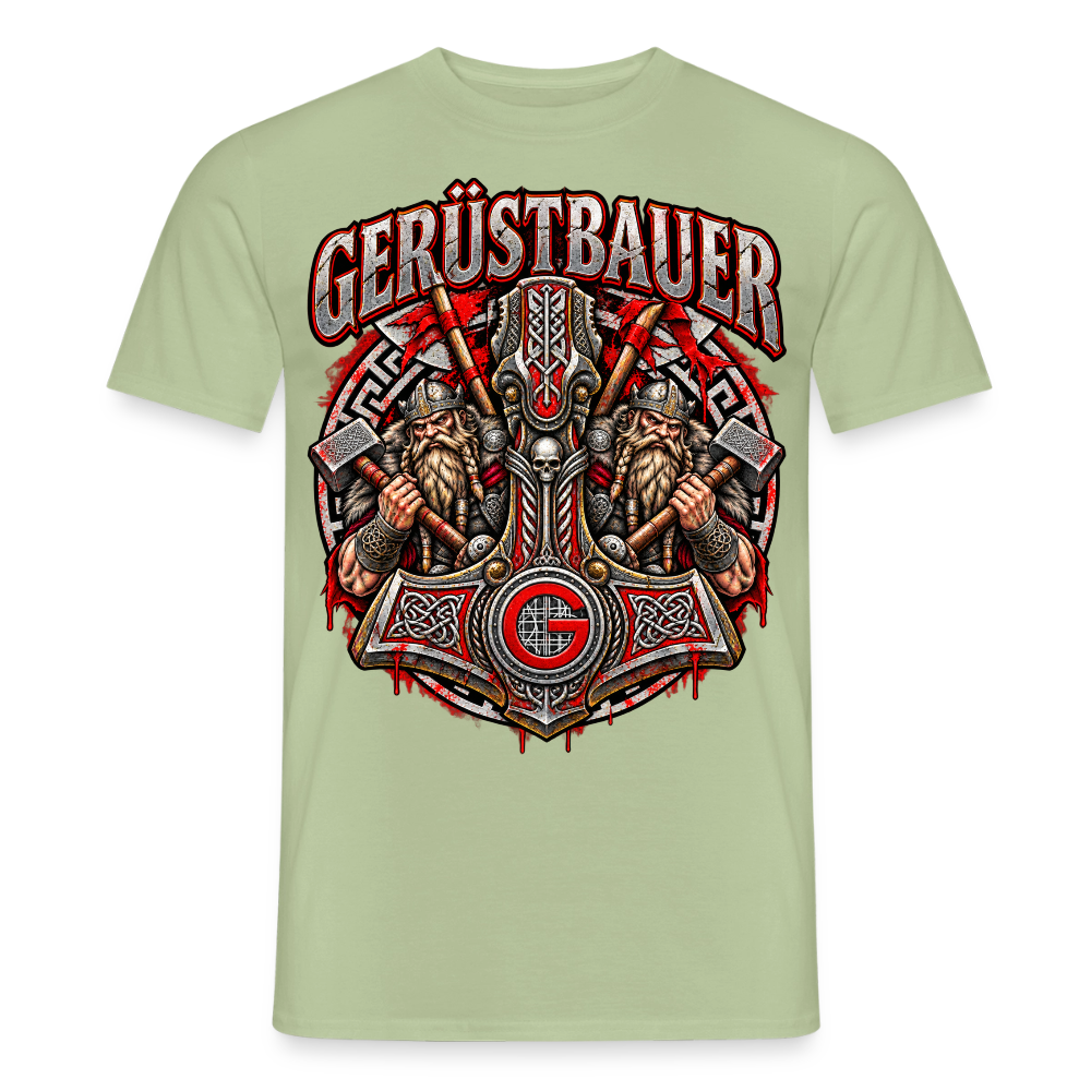 Gerüsbauer Thors Hammer - Männer T-Shirt - Sage
