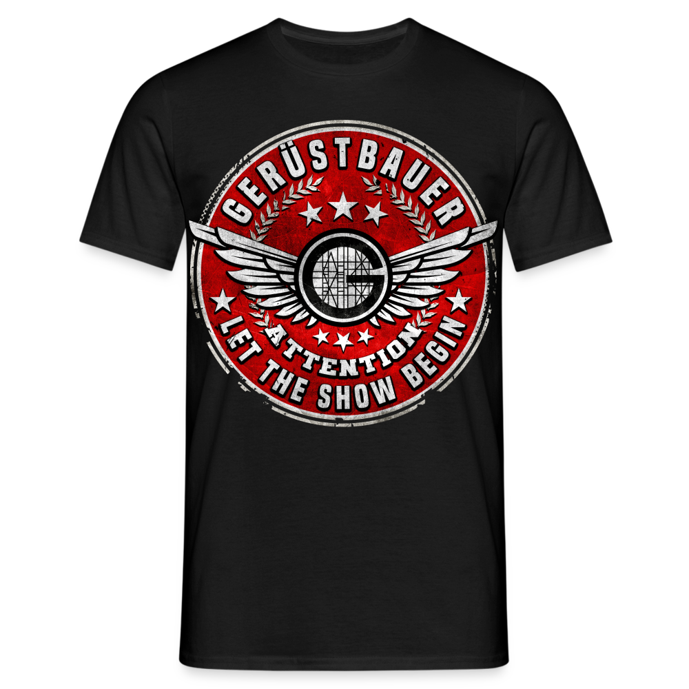 Gerüstbauer T-Shirt - Schwarz