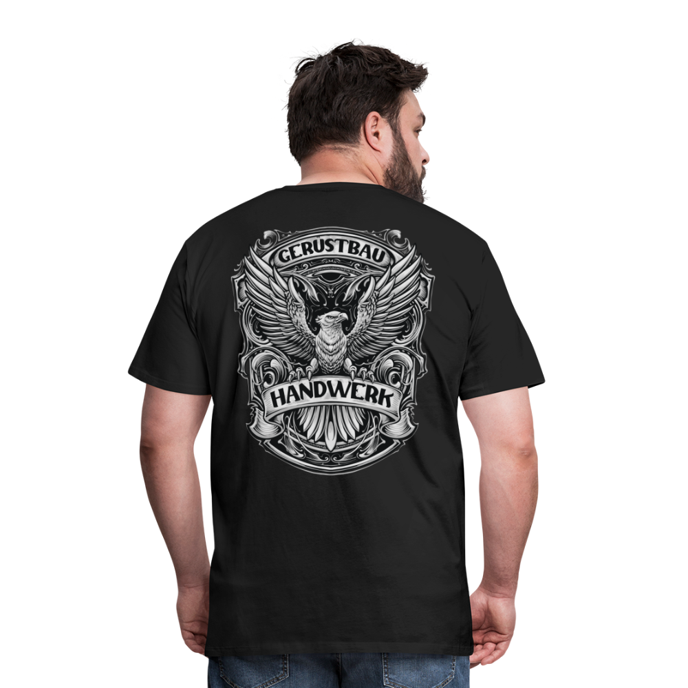 Gerüstbau Handwerk Premium T-Shirt Rückendruck - Schwarz