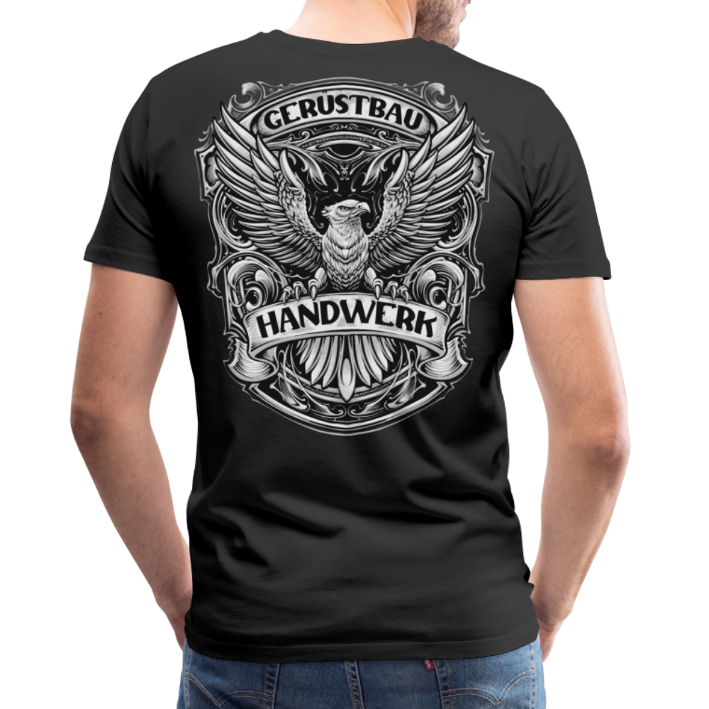 Gerüstbau Handwerk Premium T-Shirt Rückendruck - Schwarz