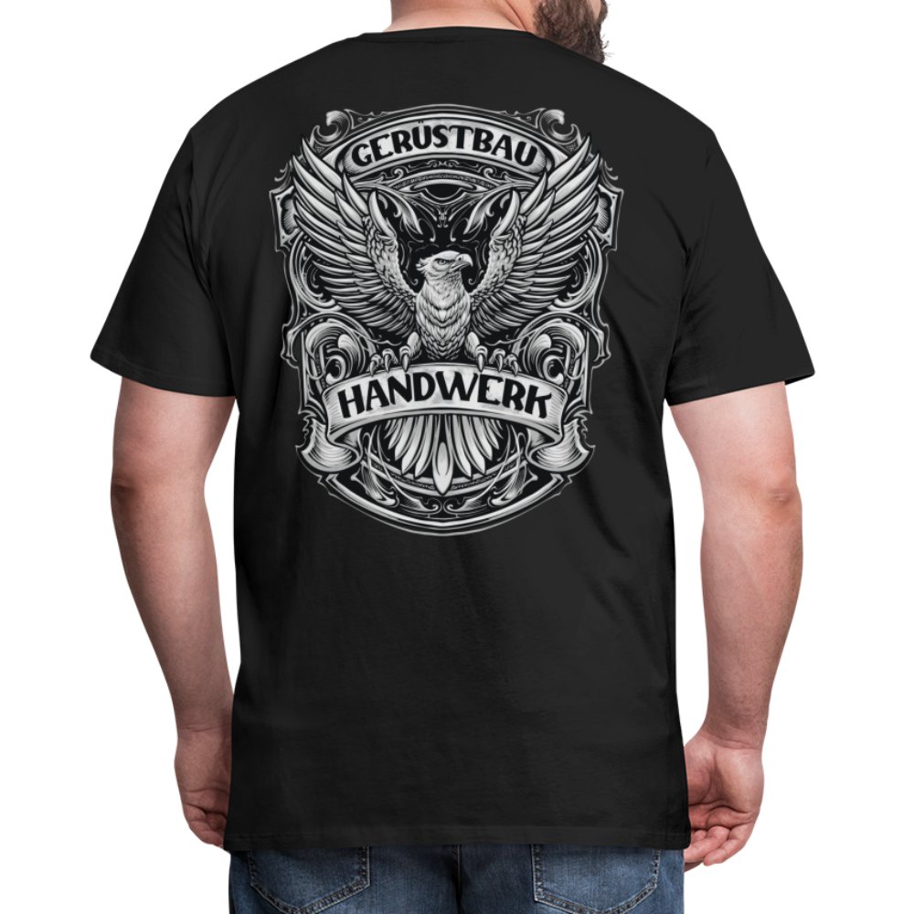 Gerüstbau Handwerk Premium T-Shirt Rückendruck - Schwarz