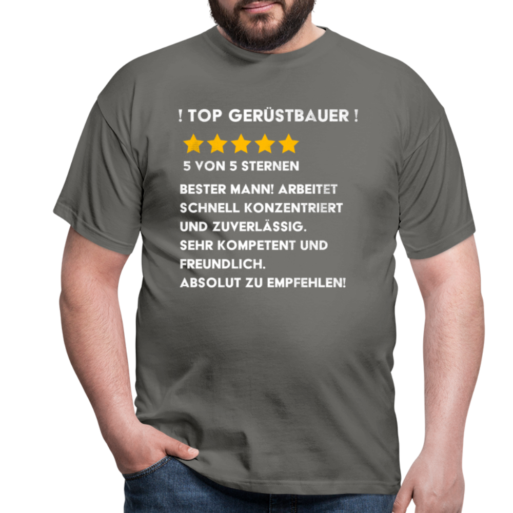 TOP Gerüstbauer Premium Männer T-Shirt - Graphit