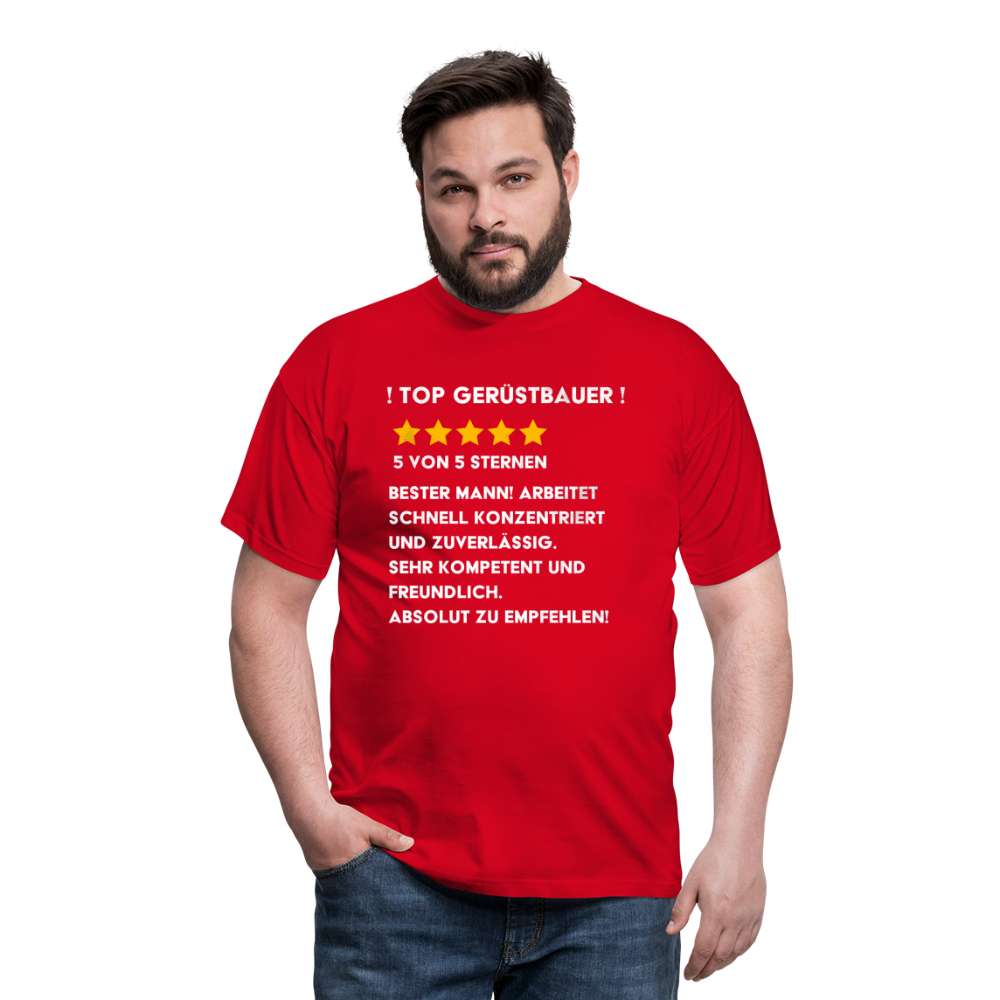 TOP Gerüstbauer Premium Männer T-Shirt - Rot