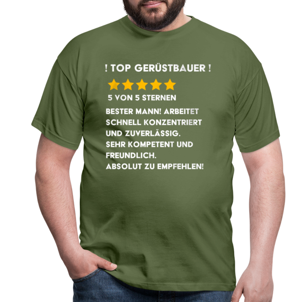 TOP Gerüstbauer Premium Männer T-Shirt - Militärgrün