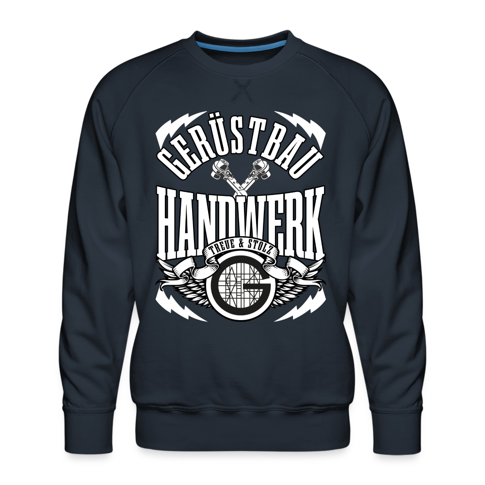 Gerüstbau Handwerk Treue & Stolz Premium Pullover - Navy