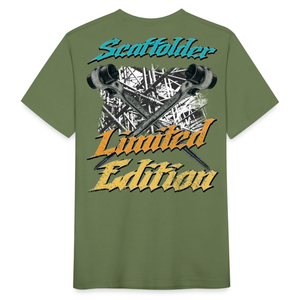 Scaffolder Limited Edition Männer T-Shirt - Rückendruck - Militärgrün