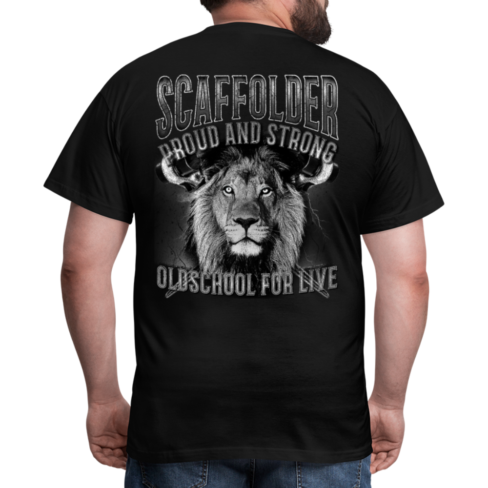 Scaffolder Männer T-Shirt - Rückendruck - Schwarz